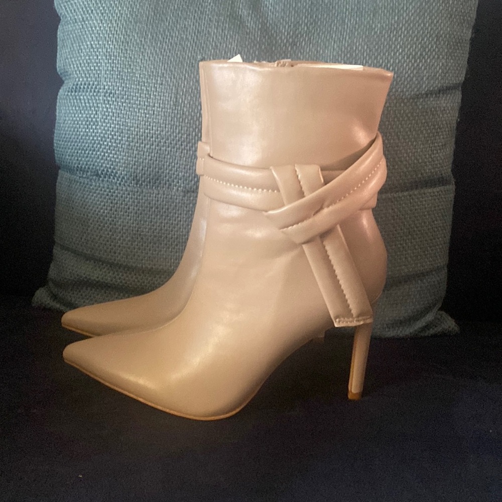 Beige booties